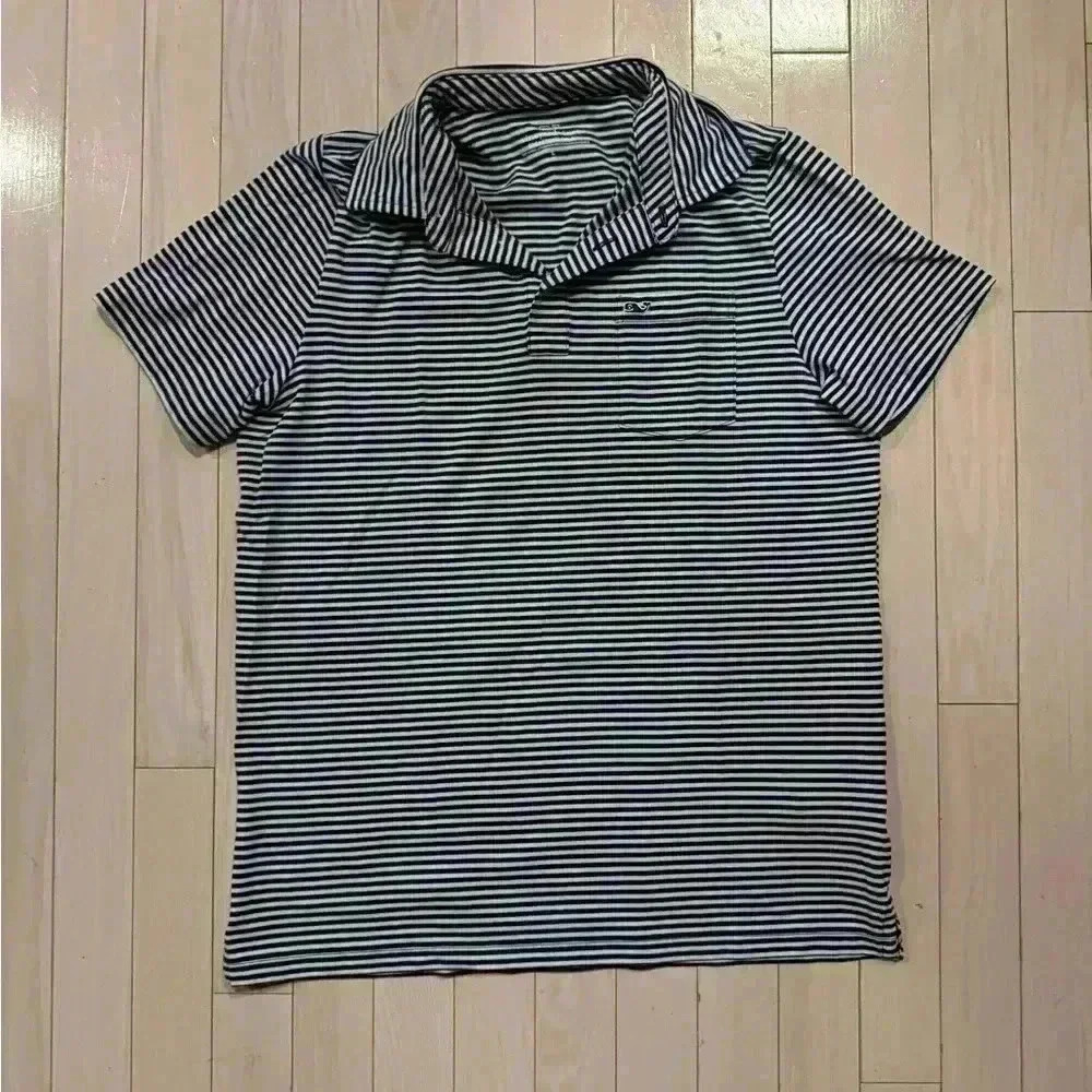 Boys vineyard vines striped polo t-shirt